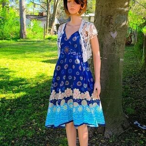 Just cruising beaded embroidery detailed sundress